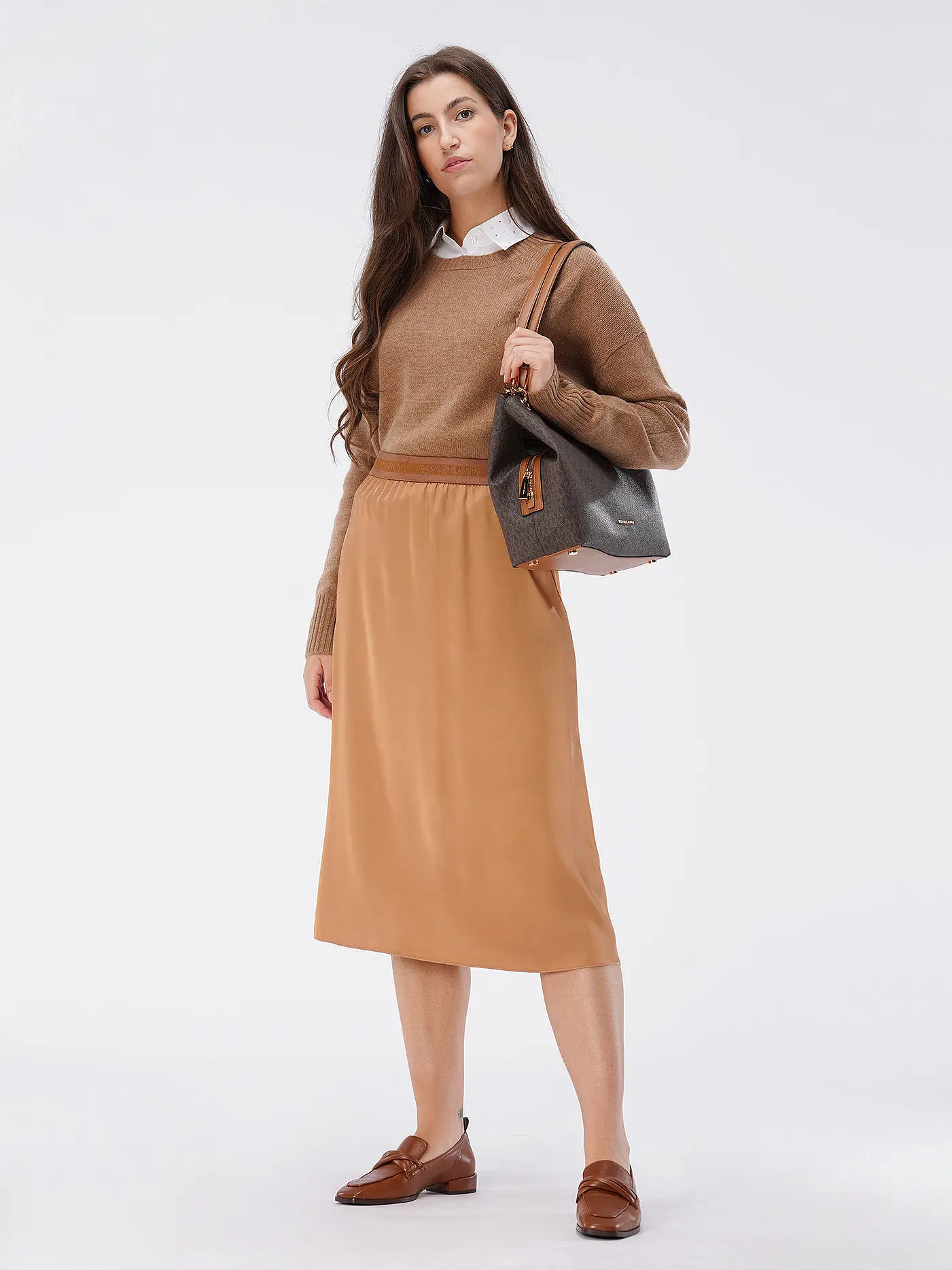 MICHAEL KORS | Ledertasche - Umhängetasche KENSINGTON Large | creme
